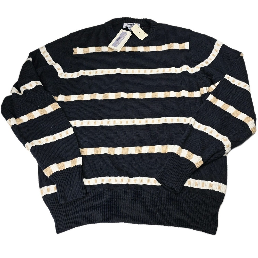 New VINTAGE Woodward's Sportswear Sweater L‎ Cotton Preppy 80's 90s Hong Kong